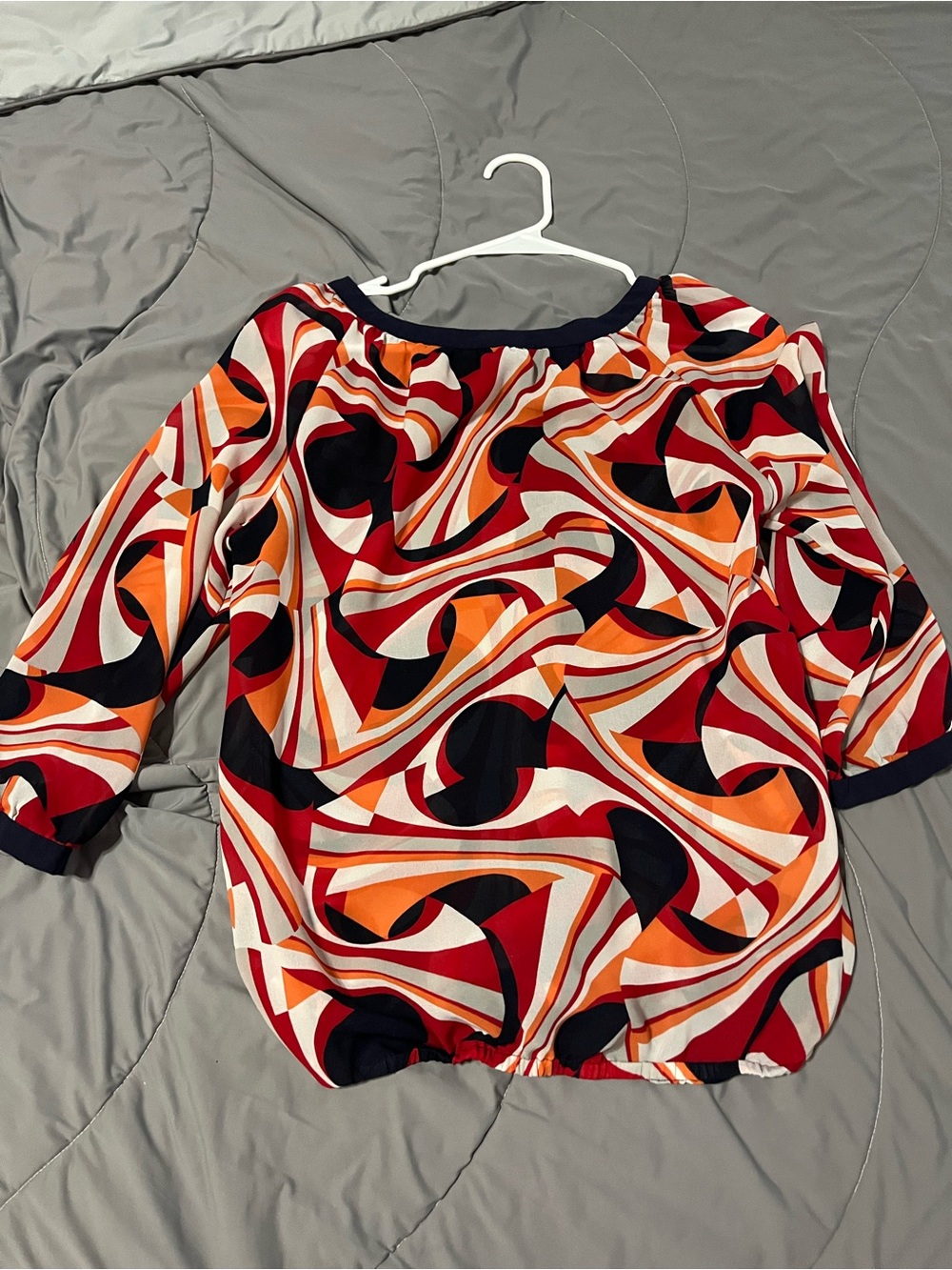 Womens Multi-Color Abstract Print Blouse - Banana Republic